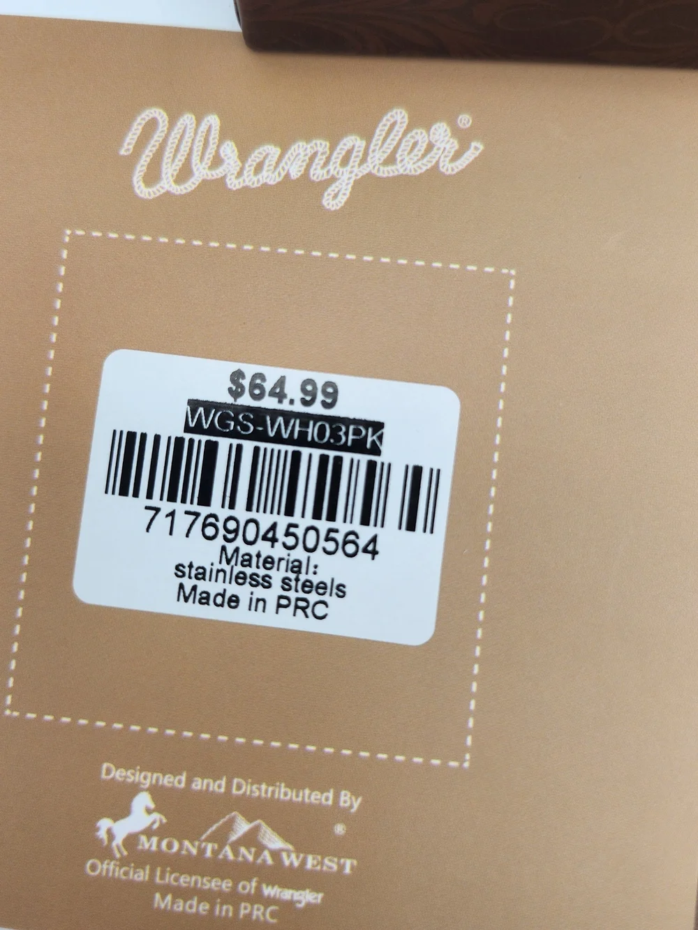 Wrangler Gold-Tone Pink & Black Heart Necklace and Earrings Set